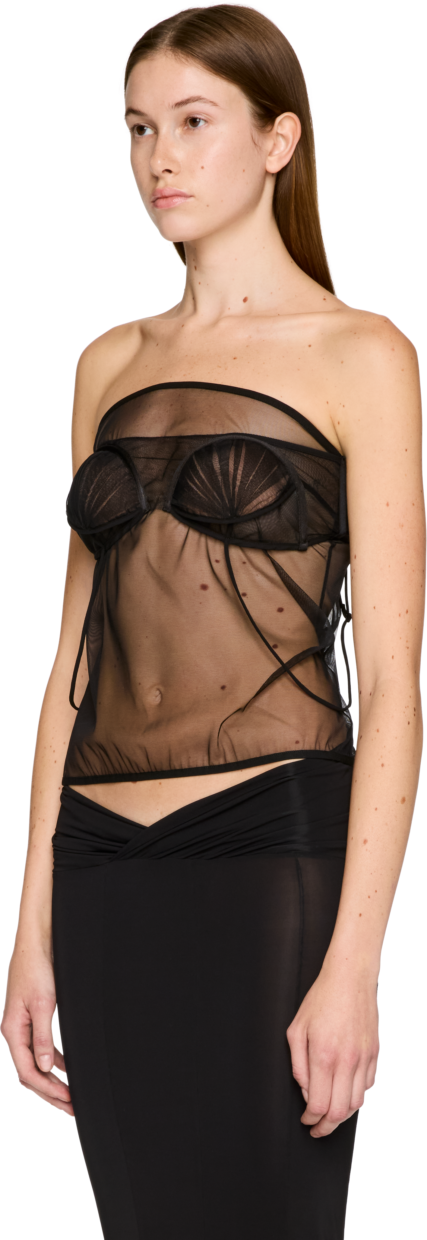 Nensi Dojaka Upside Down Pleated Bra Top