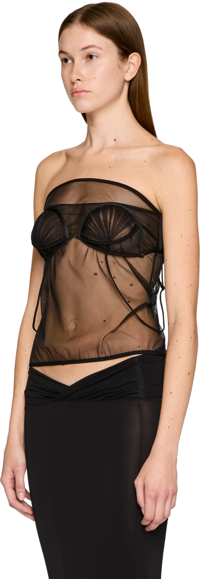 Nensi Dojaka Upside Down Pleated Bra Top