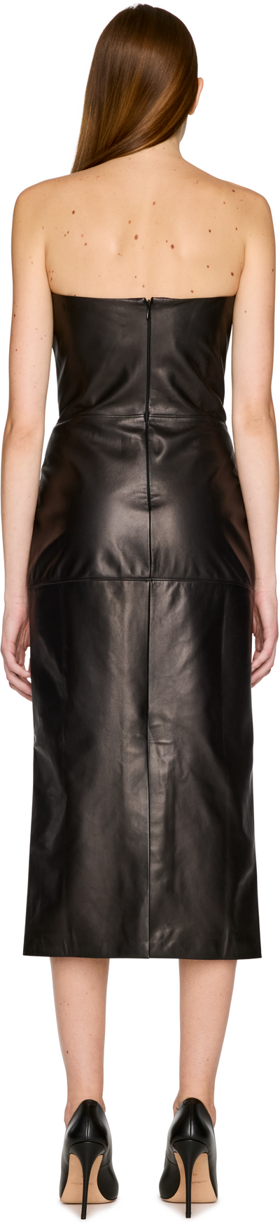Nensi Dojaka Elsa Nappa Leather Midi Dress