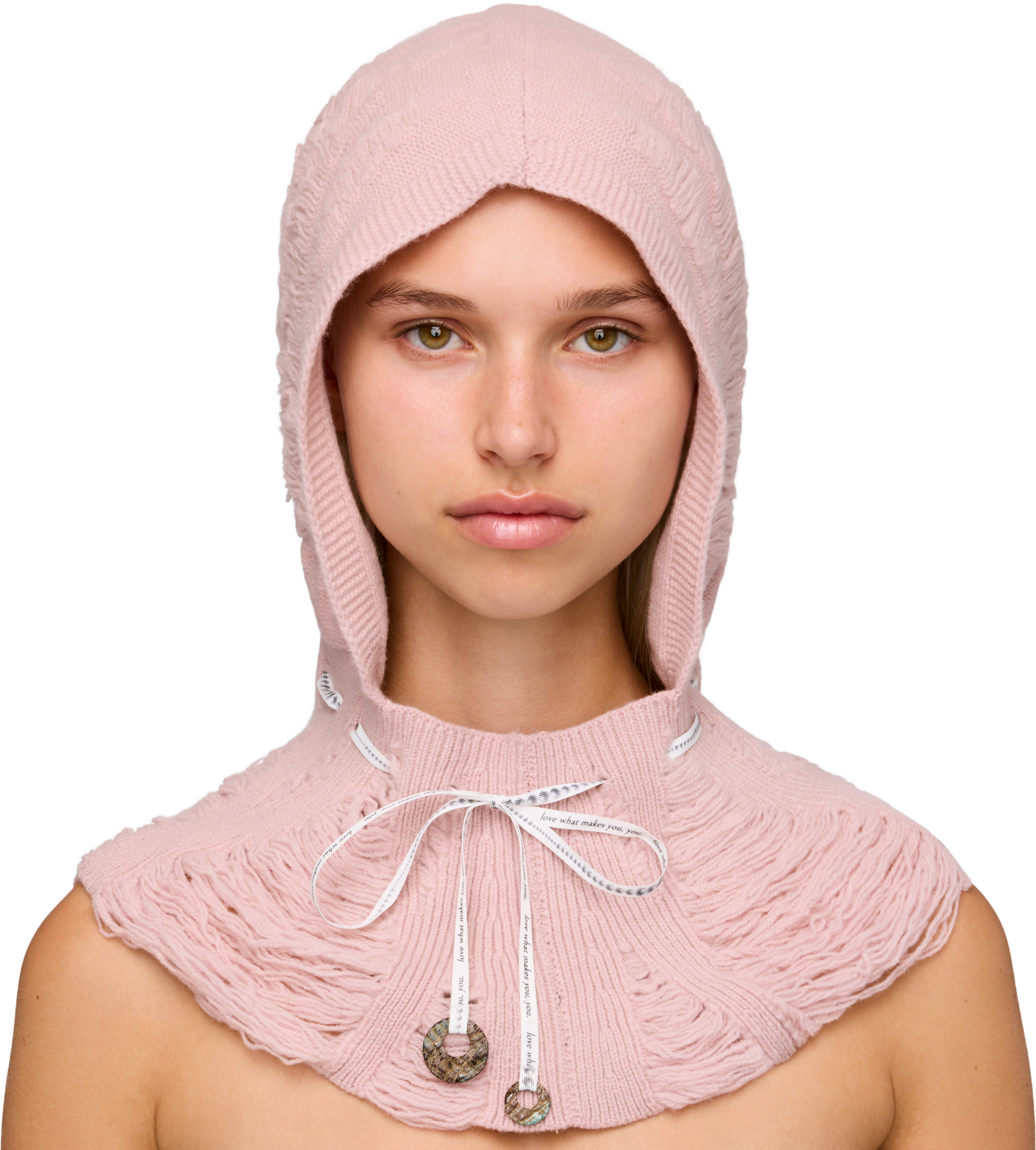Picture of Laddering Wool Ribbon Hood Balaclava