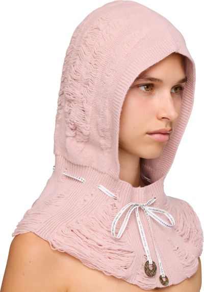 Rui Laddering Wool Ribbon Hood Balaclava