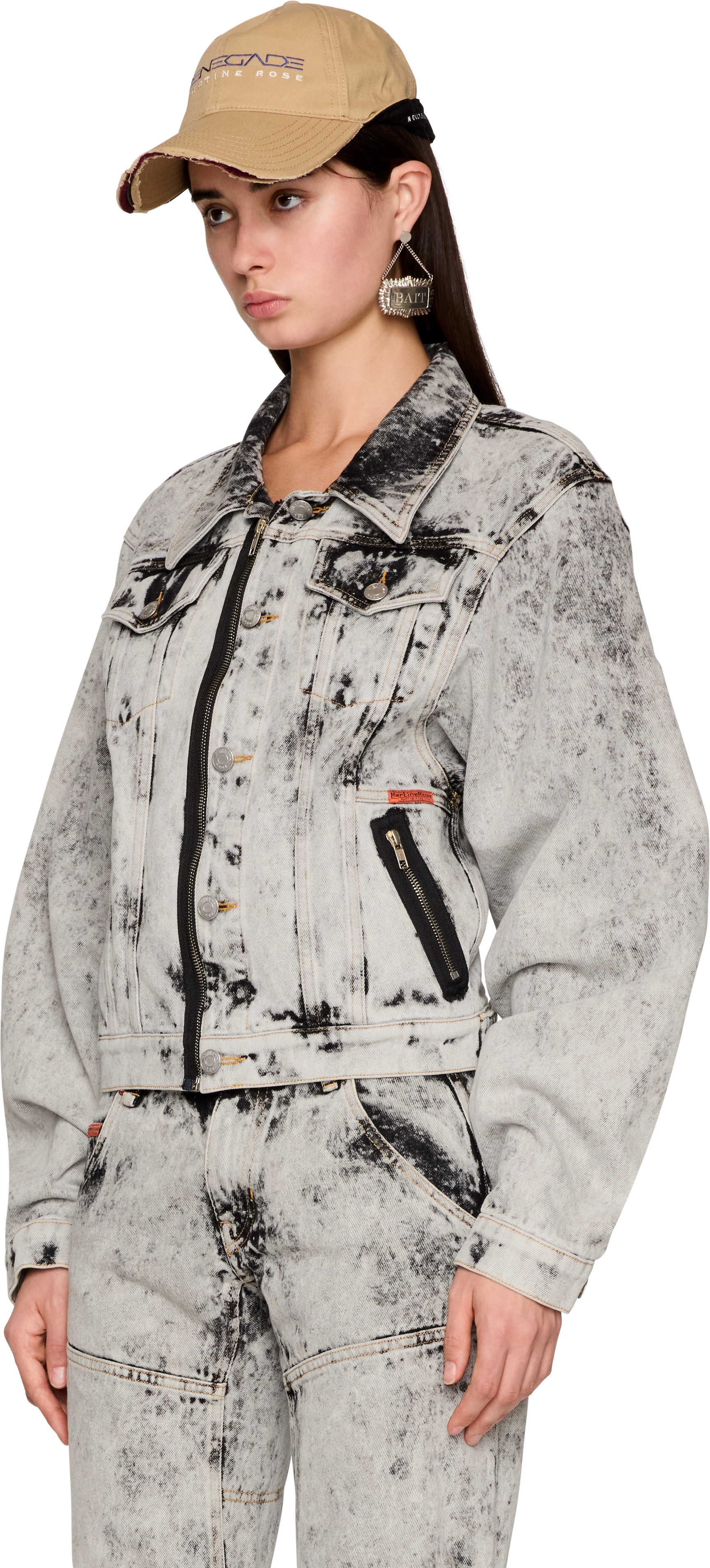 Martine Rose Zip Front Denim Jacket