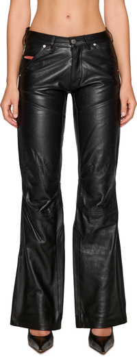 Picture of Boot Cut Utility Leather Trousers