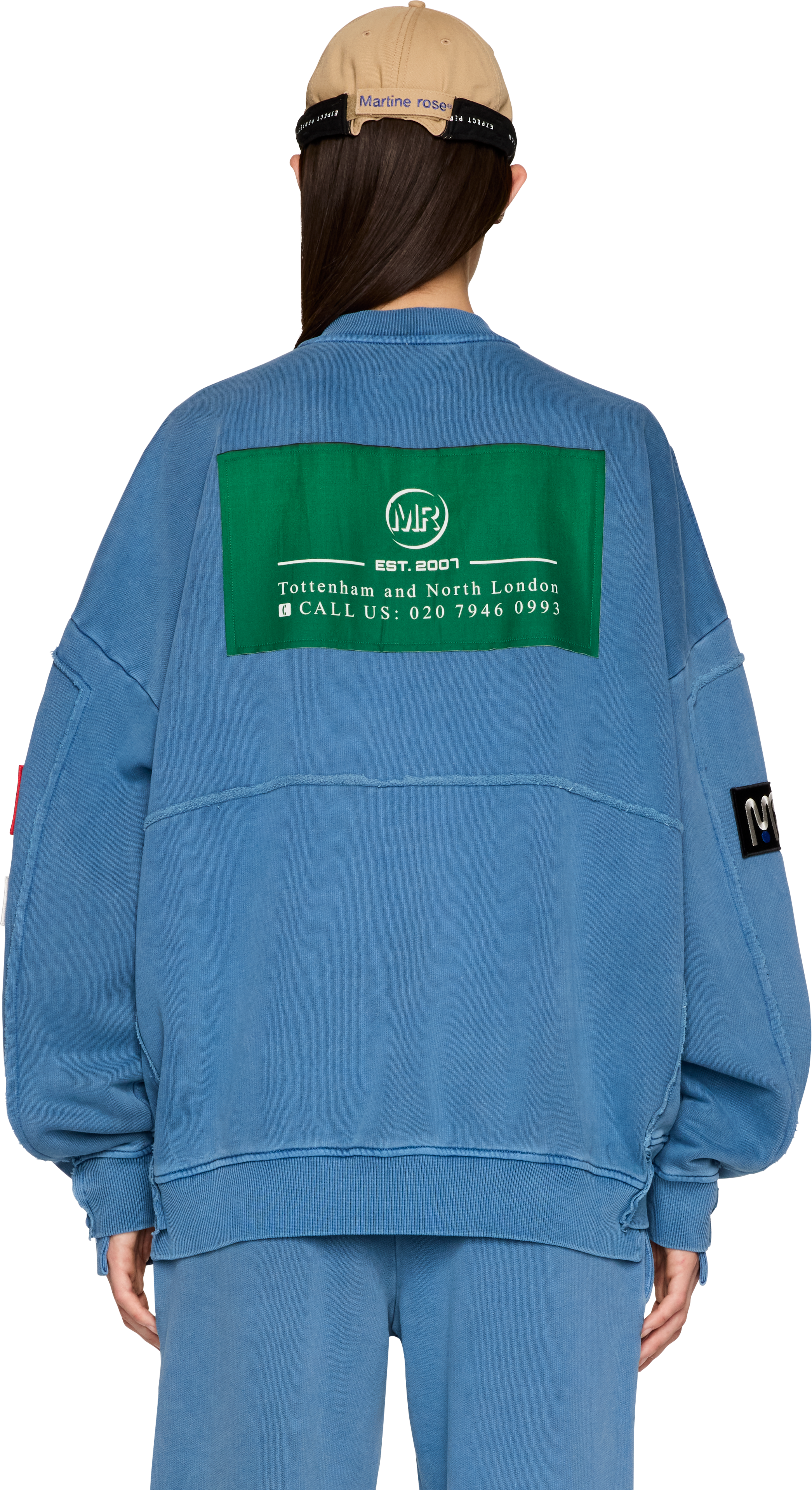 Martine Rose Zip Up Crew Sweatshirt