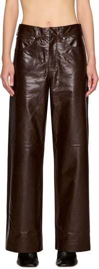 Picture of Straight Leg Leather Pants