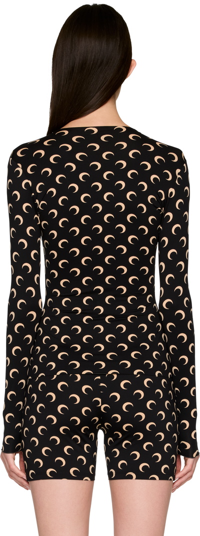 Marine Serre Recycled Moon Jersey Second Skin Crewneck T-Shirt