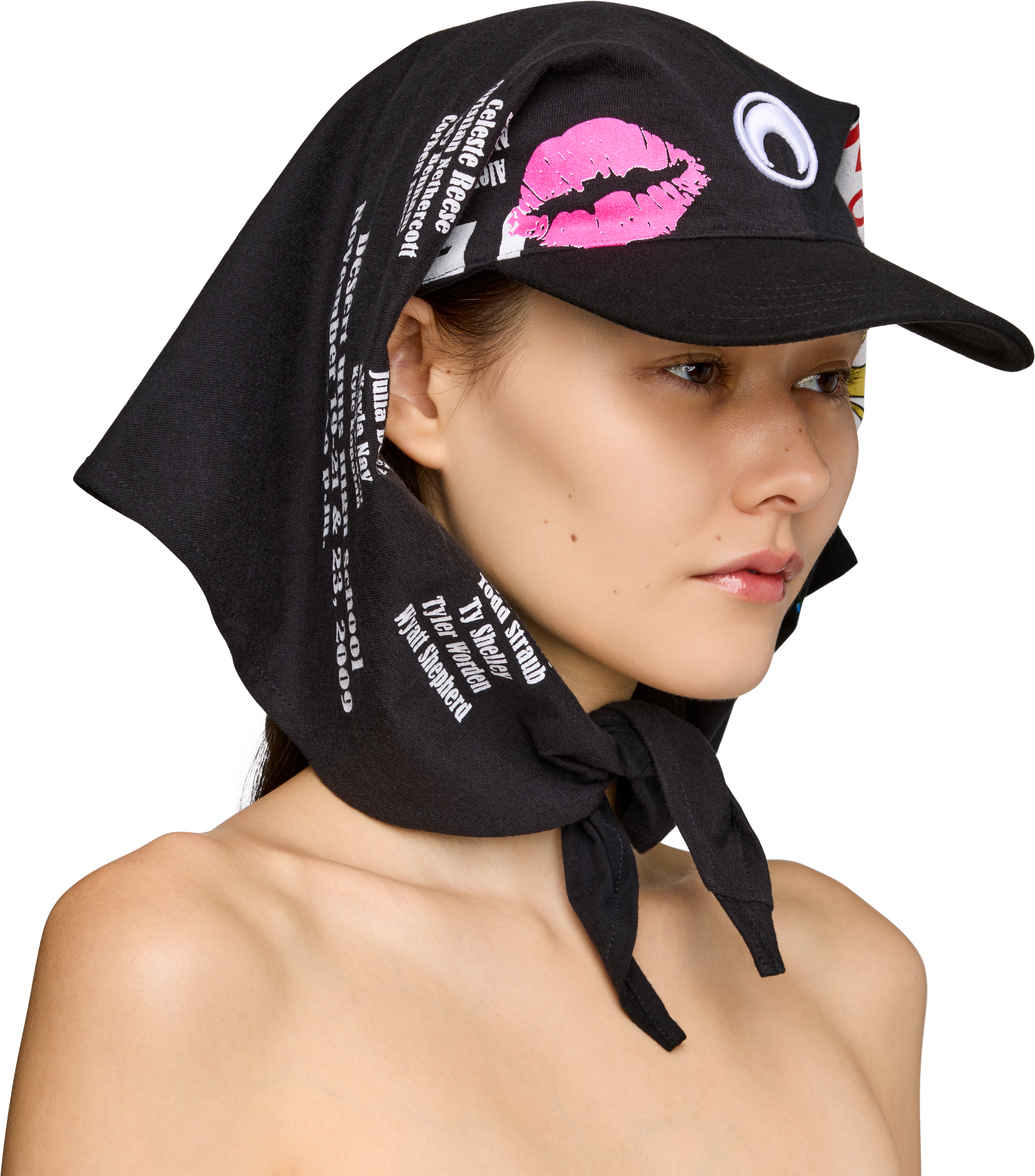 Marine Serre Regenerated Graphic T-Shirts Veiled Cap