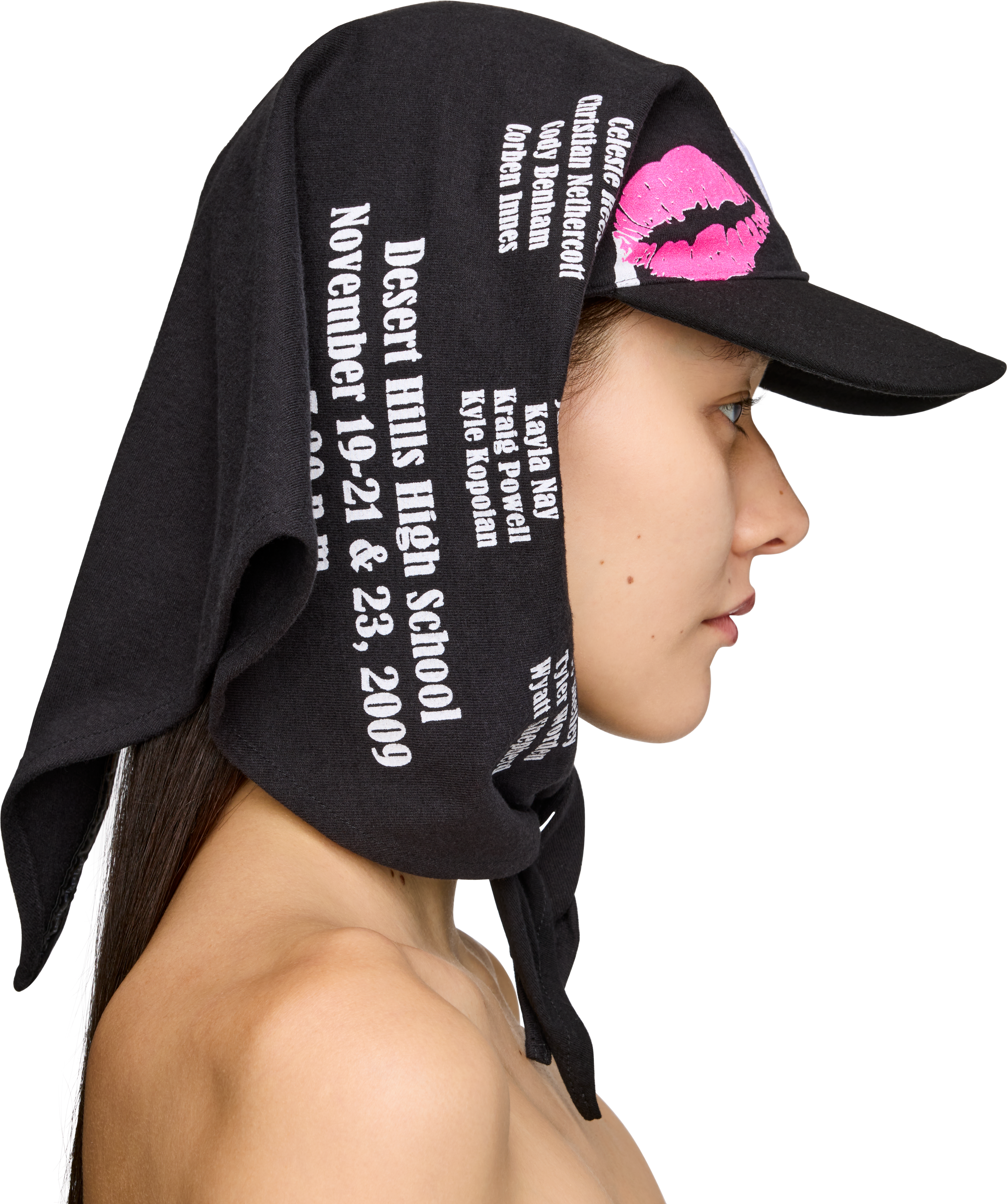 Marine Serre Regenerated Graphic T-Shirts Veiled Cap