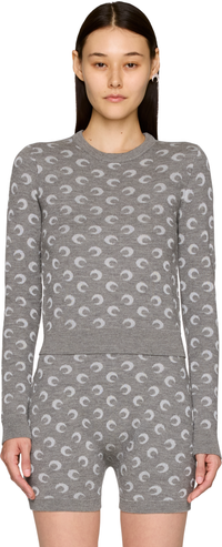 Picture of Moon Jacquard Knit Fitted Sweater