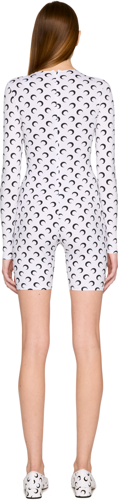 Marine Serre Recycled Moon Jersey Short Catsuit