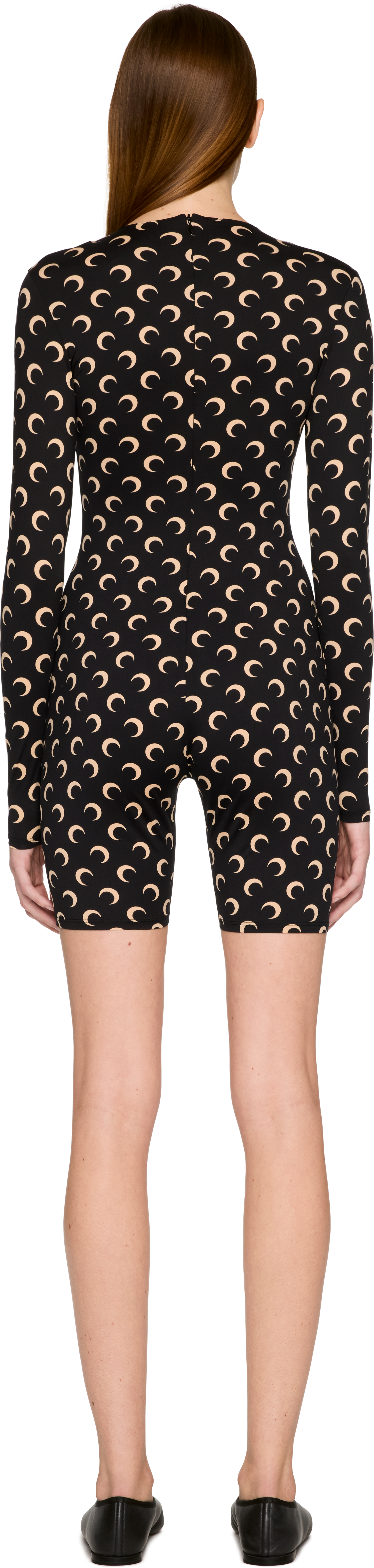 Marine Serre Recycled Moon Jersey Short Catsuit