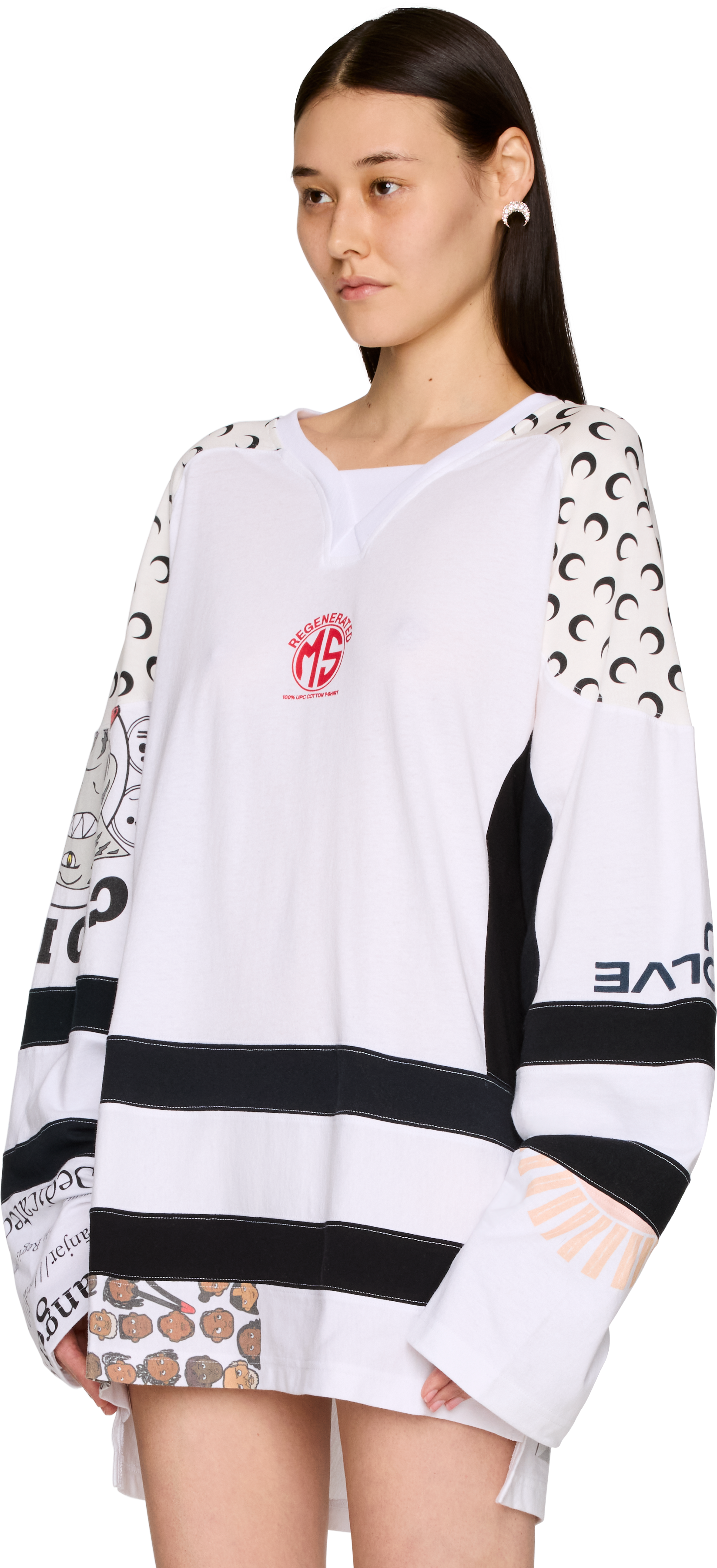 Marine Serre Regenerated Graphic Jersey Hockey T-Shirt