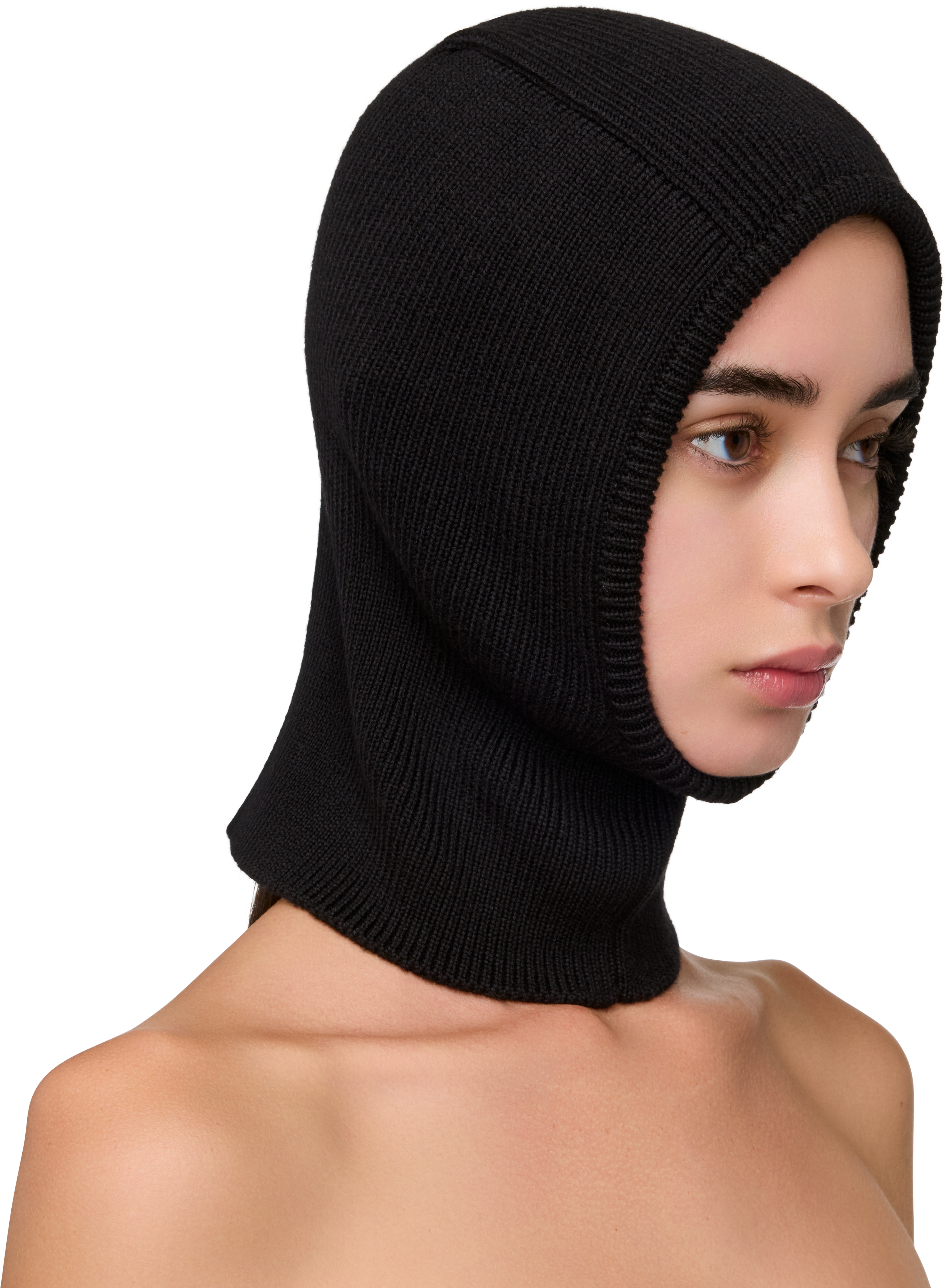 Marine Serre Merino Wool Knit Balaclava