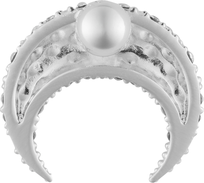 Marine Serre Swarovski Crystal Moon Stud Single Earring