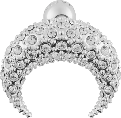 Marine Serre Swarovski Crystal Moon Stud Single Earring