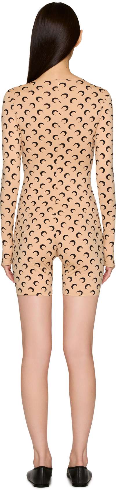 Marine Serre Recycled Moon Jersey Short Catsuit