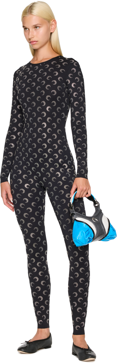 Marine Serre Recycled Moon Strass Jersey Catsuit