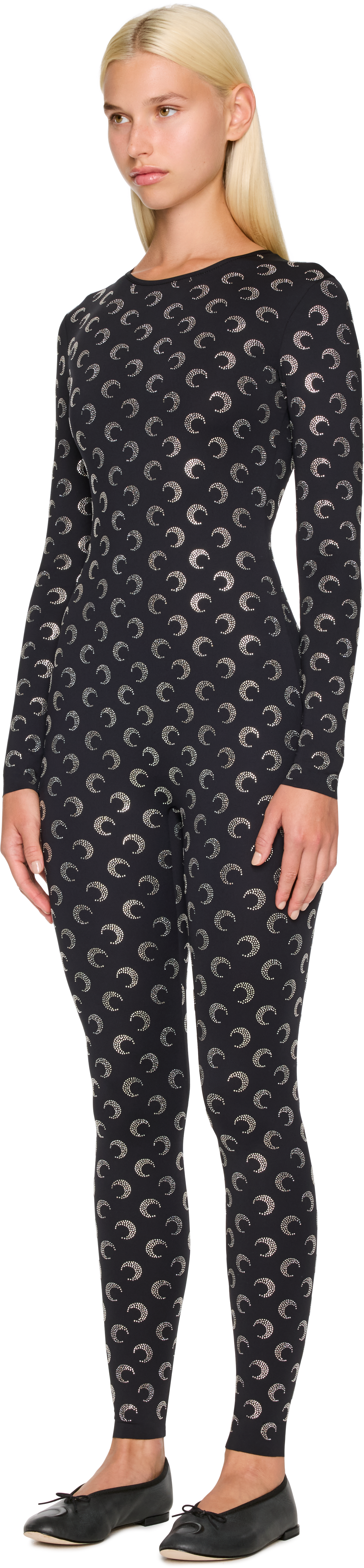 Marine Serre Recycled Moon Strass Jersey Catsuit