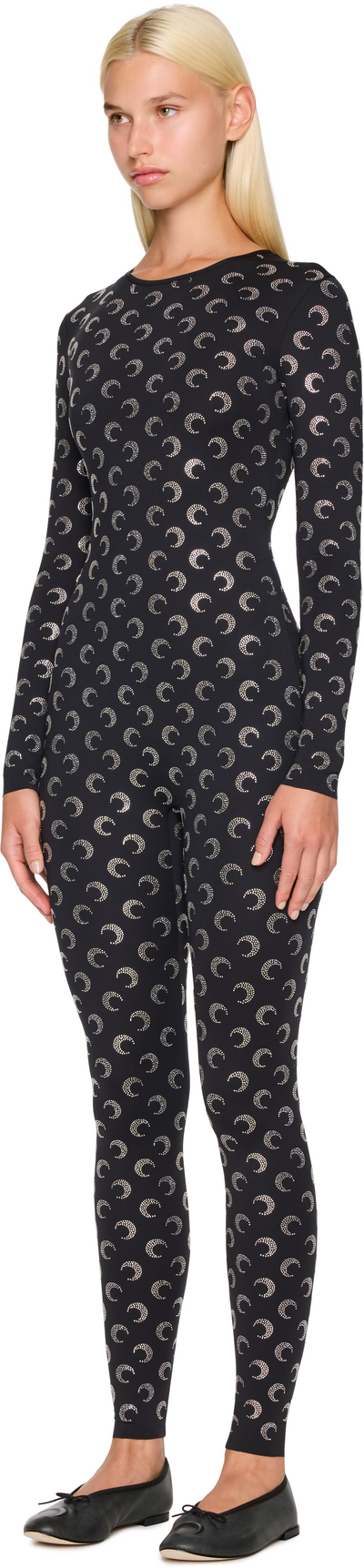 Marine Serre Recycled Moon Strass Jersey Catsuit