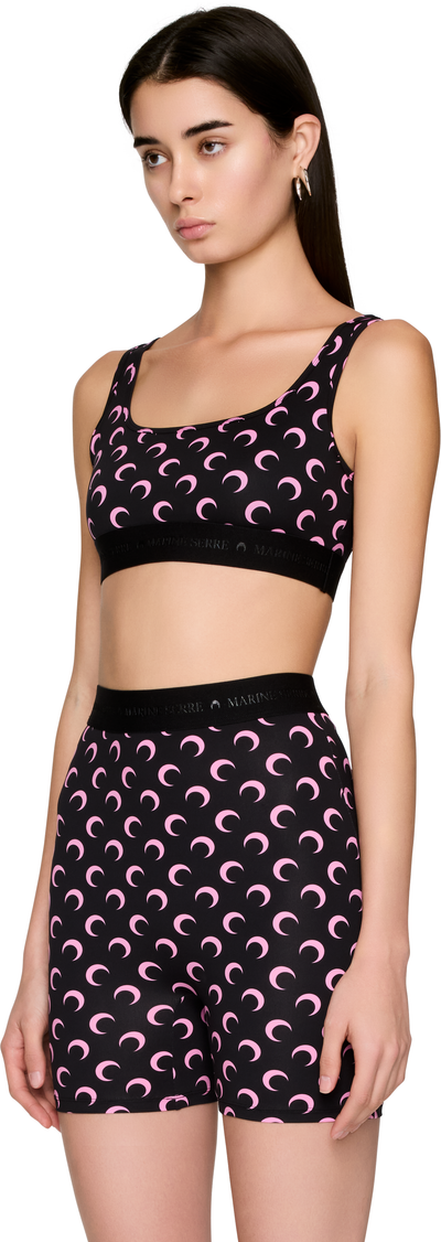 Marine Serre Moon Printed Jersey Sport Bra