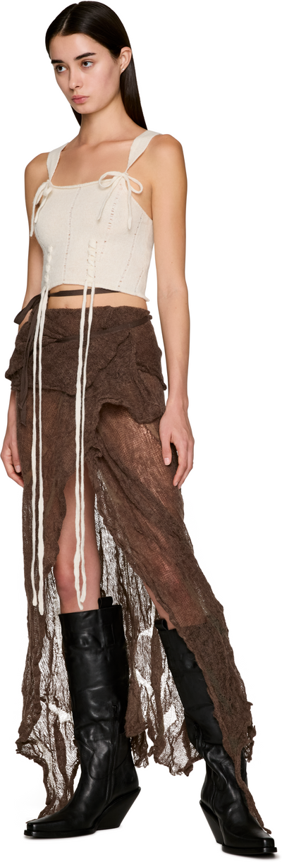 Ann Demeulemeester Alwina Cropped Slip Knitted Tank Top