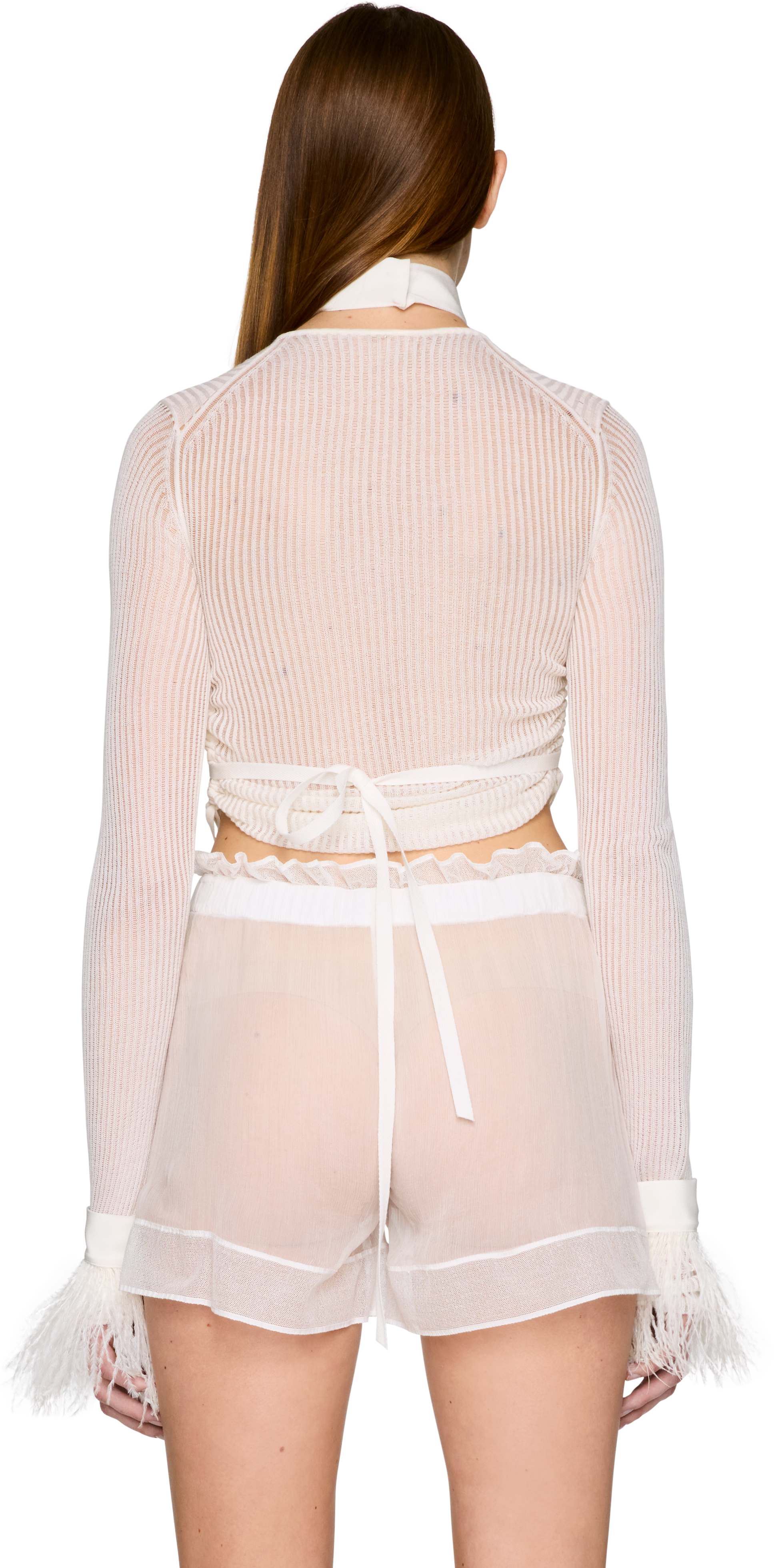 Ann Demeulemeester Bets High Neck Feather Collar