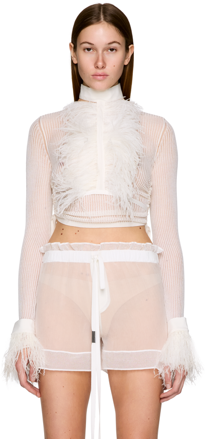 Ann Demeulemeester Bets High Neck Feather Collar