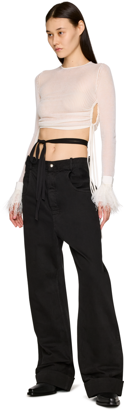 Ann Demeulemeester Vaya Frisee Feather Cuffs