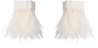 Ann Demeulemeester Vaya Frisee Feather Cuffs