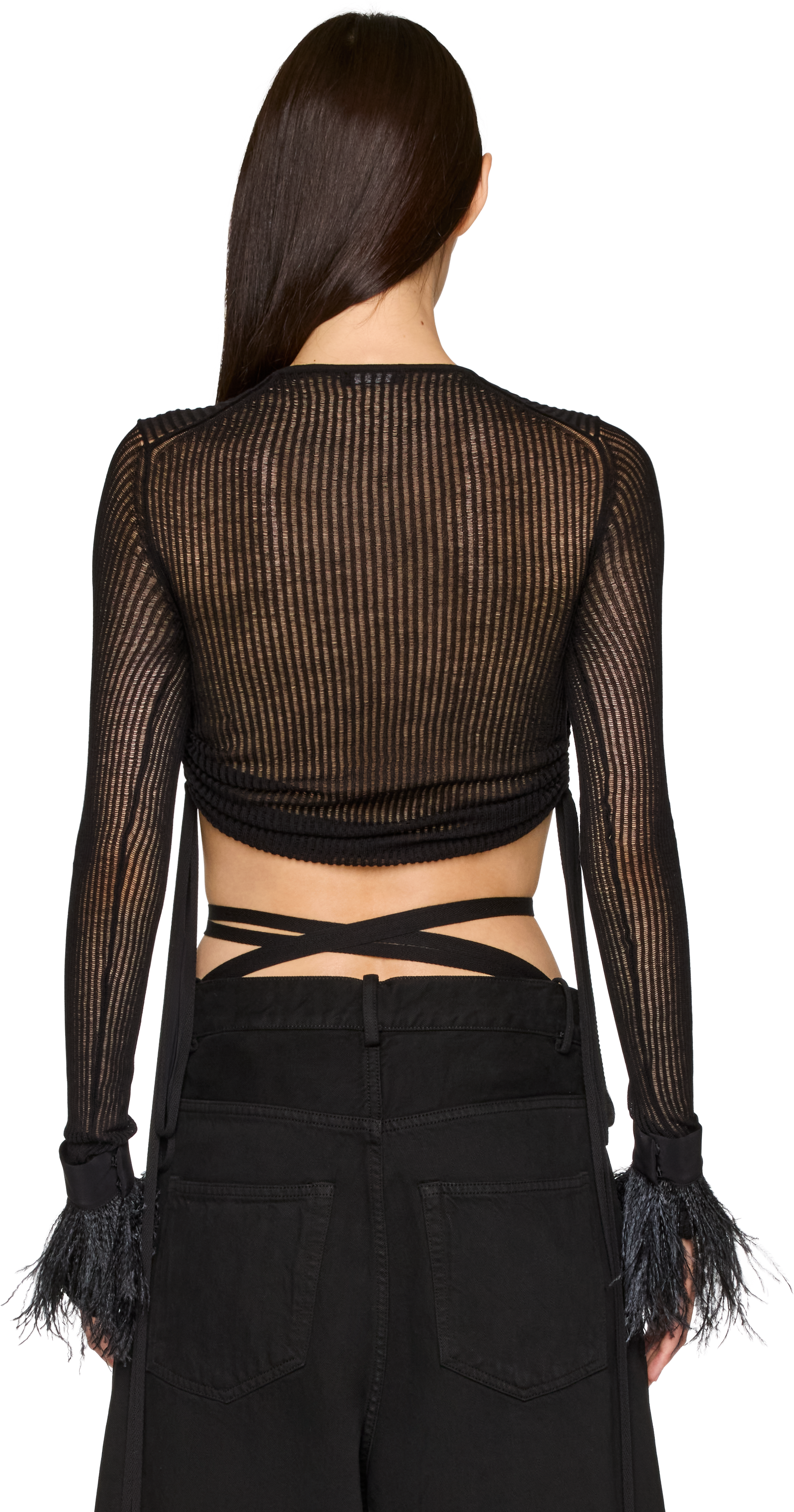 Ann Demeulemeester Vaya Frisee Feather Cuffs