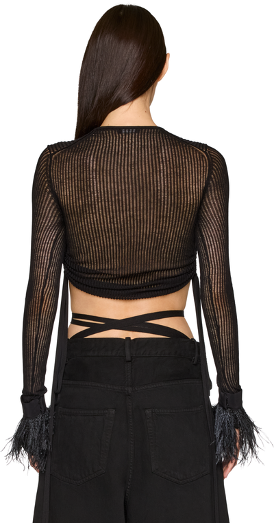 Ann Demeulemeester Vaya Frisee Feather Cuffs