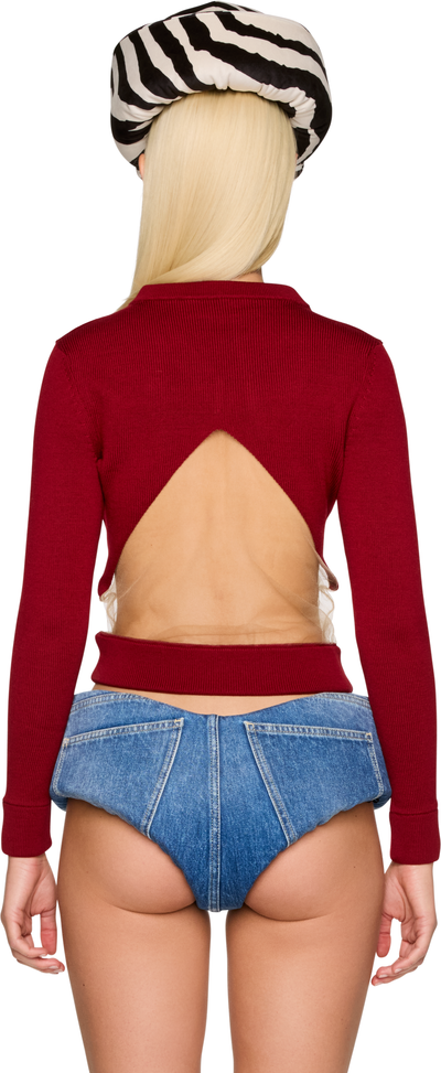 Duran Lantink Triangle Floating Knit V-Neck Sweater