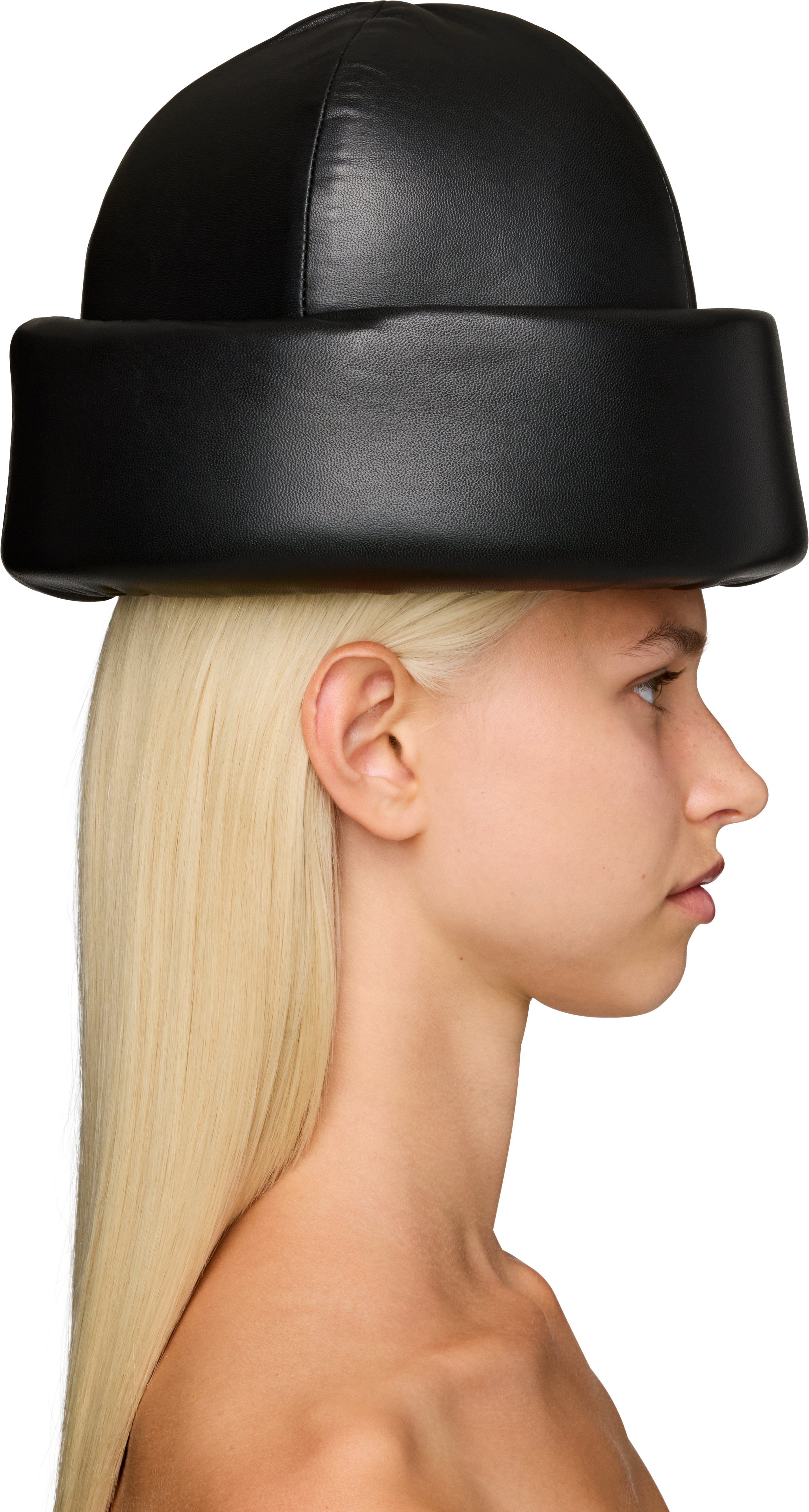Duran Lantink Padded Leather Beanie