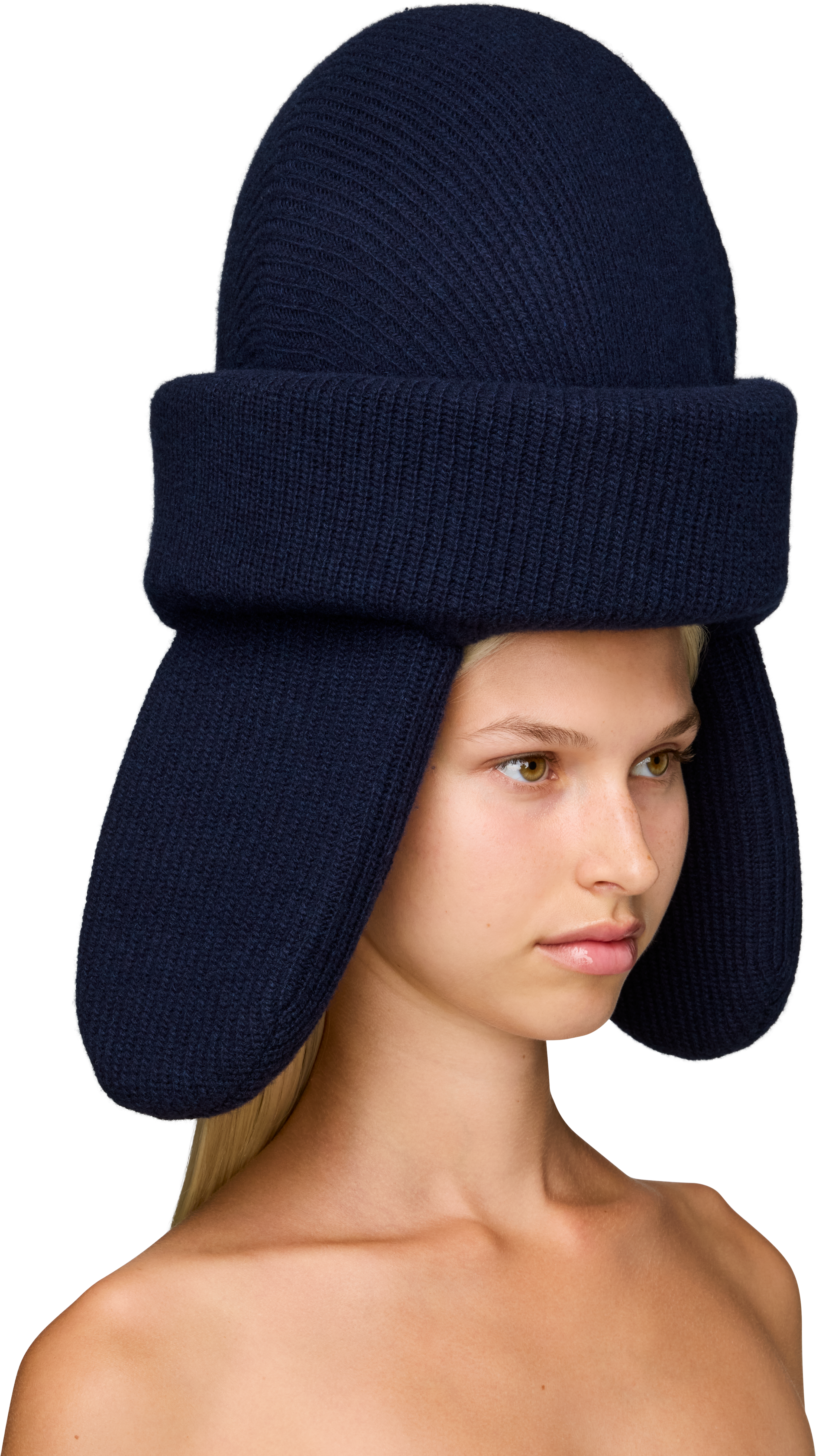 Duran Lantink Padded Ear Muff Knitted Hat