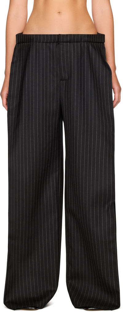 Duran Lantink Profile Pinstriped Wool Trousers
