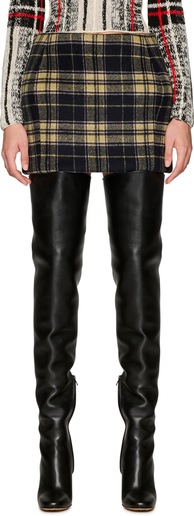 Duran Lantink Padded Tartan Mini Skirt