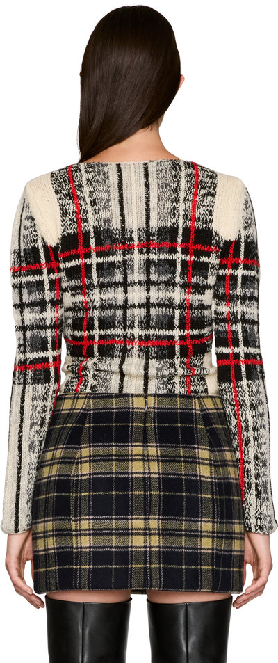 Duran Lantink Hand Knitted Tartan Top Sweater