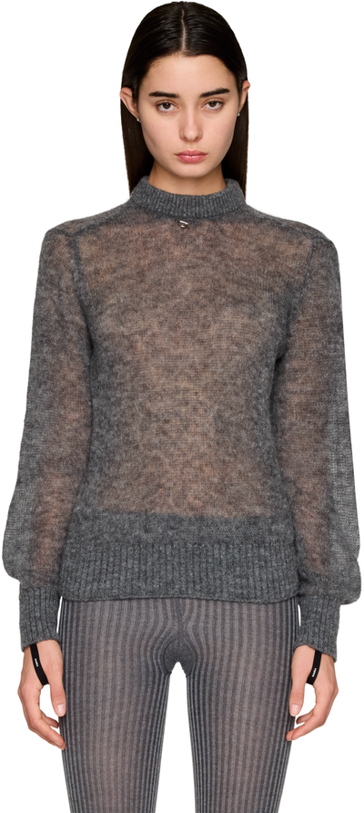 Coperni Transparent Alpaca Crewneck Sweater