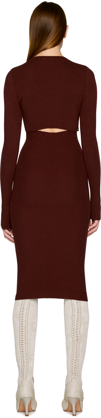 Isa Boulder Argyle Open Midi Dress