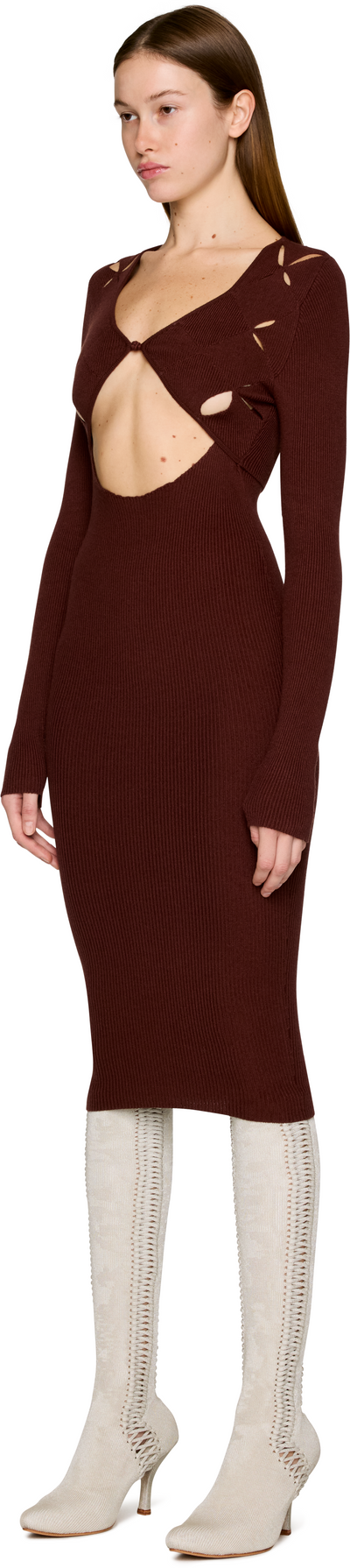 Isa Boulder Argyle Open Midi Dress