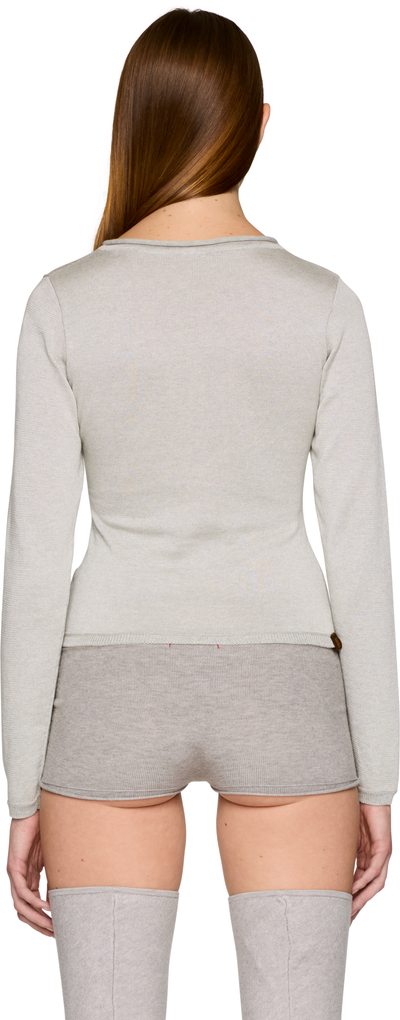 Isa Boulder Frangipani Carve Long Sleeve Sweater