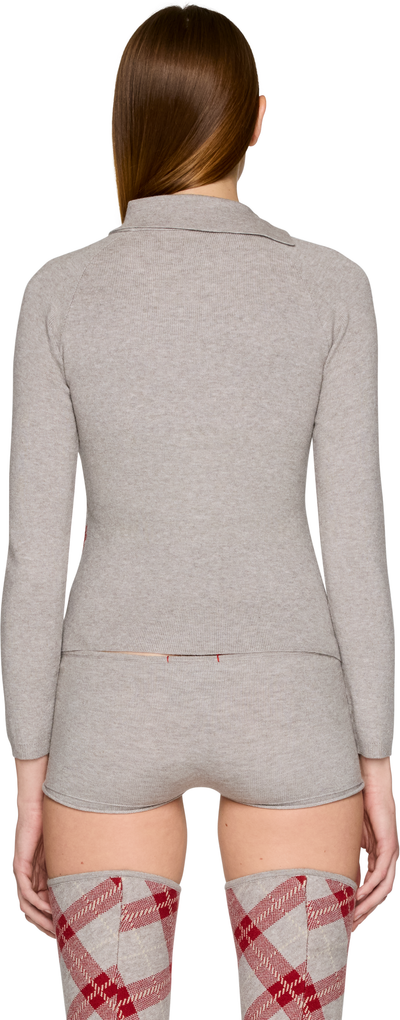 Isa Boulder Tartan Asymmetric Long Sleeve Top