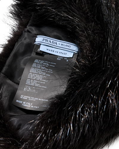 Prada Fur Helmet Hat
