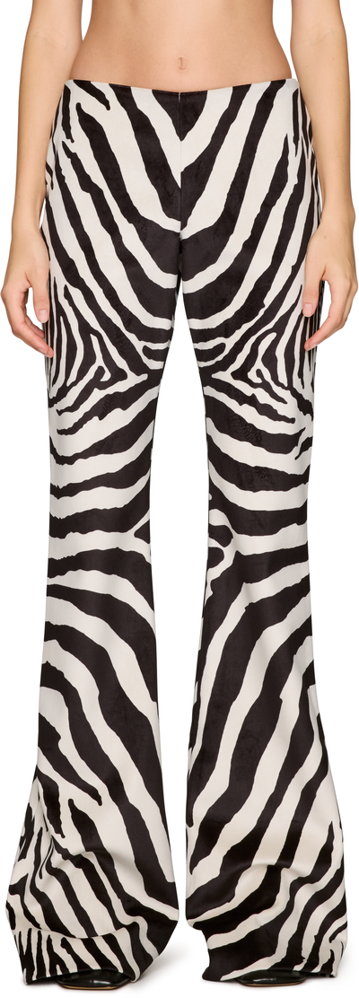 Duran Lantink Zebra Print Flare Trousers